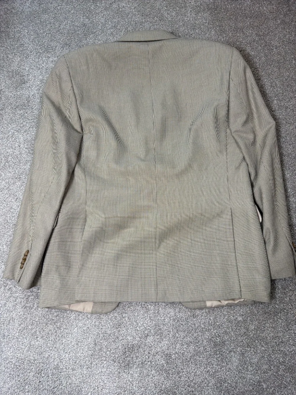 Michael Kors Tan Micro Check Blazer 36S
